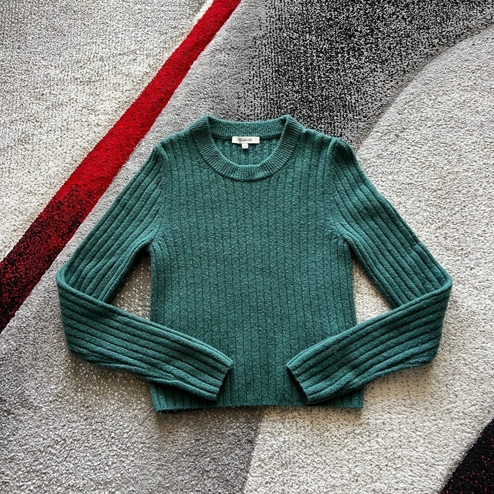 Madewell Moss Green Crewneck Sweater
